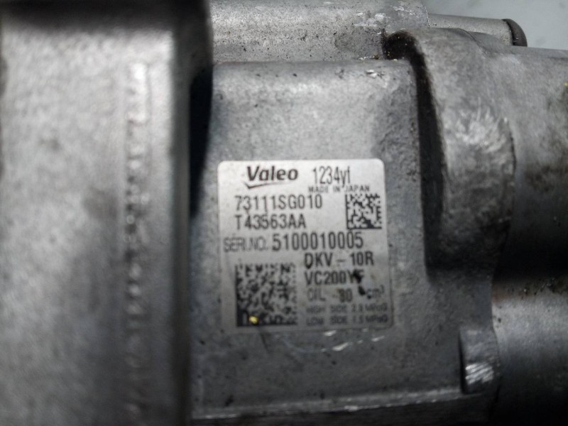 Recambio de compresor aire acondicionado para subaru xv exclusive referencia OEM IAM 73111SG010 T43563AA P3-B3-9-2