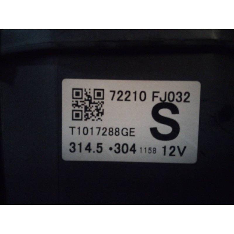 Recambio de ventilador calefaccion para subaru xv exclusive referencia OEM IAM 72210FJ032  