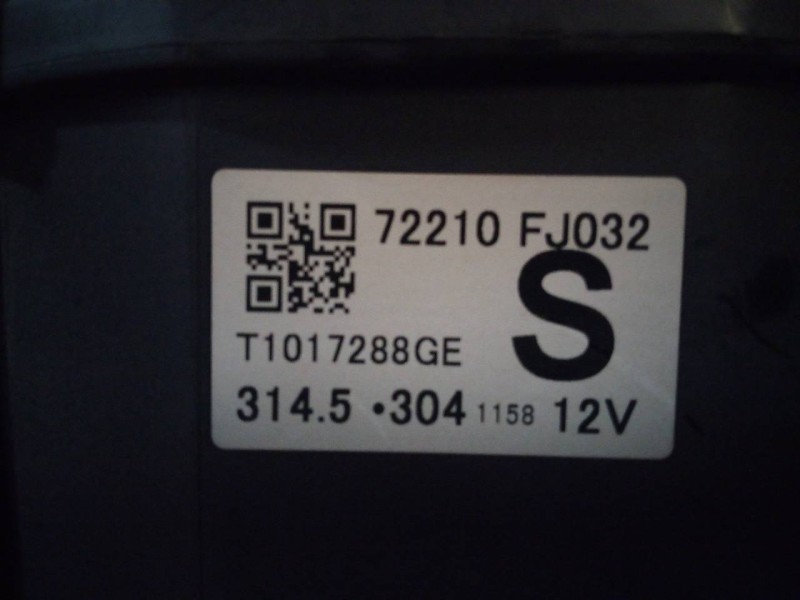 Recambio de ventilador calefaccion para subaru xv exclusive referencia OEM IAM 72210FJ032  