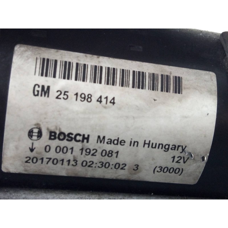 Recambio de motor arranque para opel corsa e selective referencia OEM IAM 25198414 0001192081 P3-B7-3-1