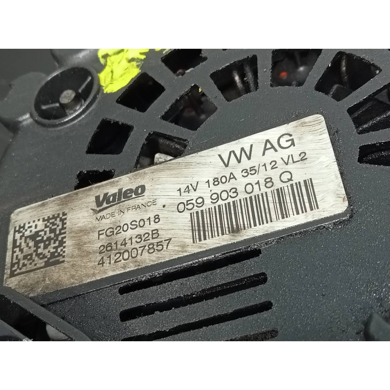Recambio de alternador para audi a7 sportback (4ga) 3.0 tdi quattro referencia OEM IAM 059903018Q FG20S018 P3-A5-23-3