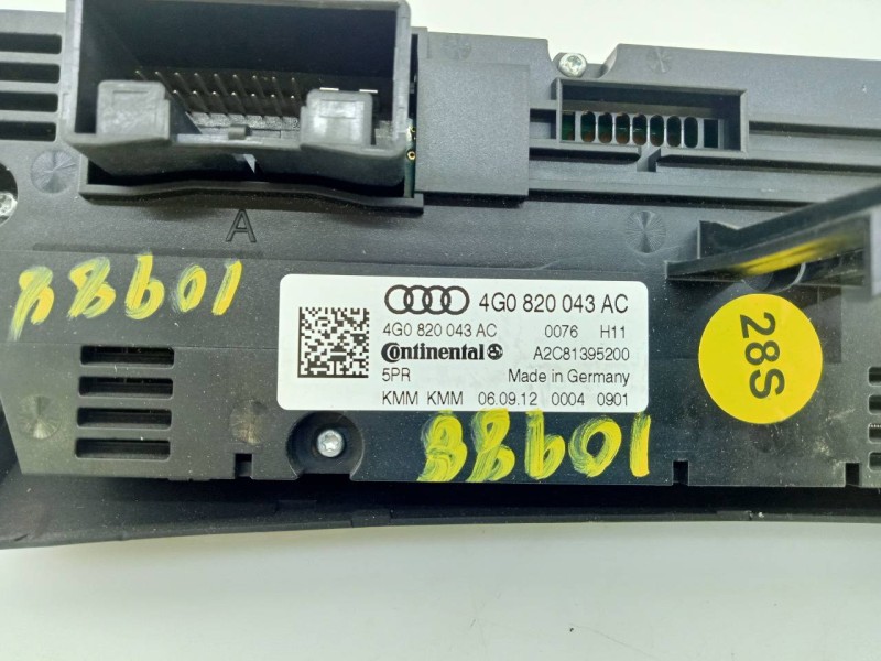Recambio de mando climatizador para audi a7 sportback (4ga) 3.0 tdi quattro referencia OEM IAM 4G0820043AC A2C81395200 E2-A1-20-