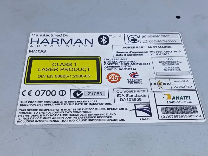 Recambio de sistema navegacion gps para audi a7 sportback (4ga) 3.0 tdi quattro referencia OEM IAM 4G1919601K 4G1919610C E2-A1-4