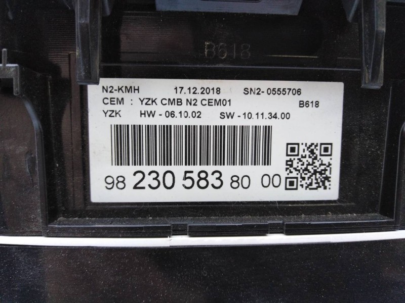 Recambio de cuadro instrumentos para citroën c3 live referencia OEM IAM 9823058380 SN20555706 E3-B2-29-4