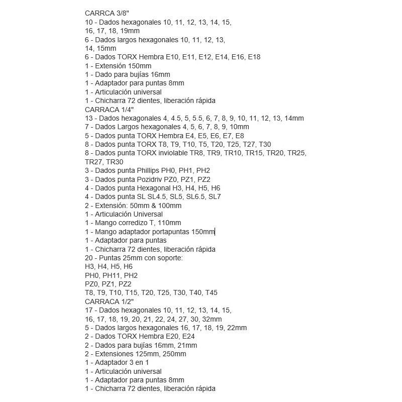 Recambio de juego herramientas de carraca para universal herramientas juego llaves de vaso 173 piezas irimo referencia OEM IAM 1