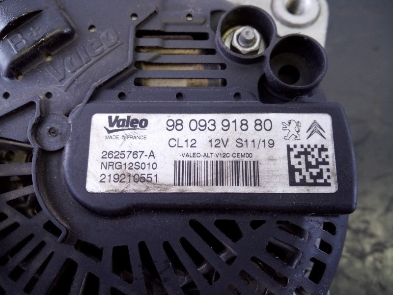 Recambio de alternador para peugeot 2008 (p1) active referencia OEM IAM 9809391880  P3-A4-28-2