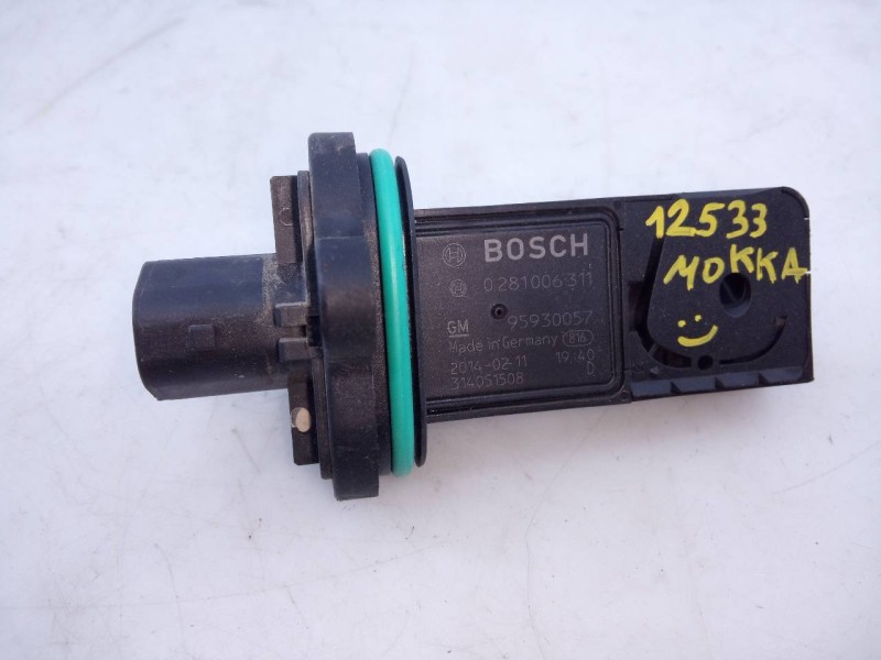 Recambio de caudalimetro para opel mokka edition ecoflex referencia OEM IAM 95930057 0281006311 E3-A5-18-4