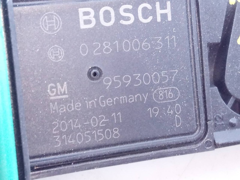 Recambio de caudalimetro para opel mokka edition ecoflex referencia OEM IAM 95930057 0281006311 E3-A5-18-4