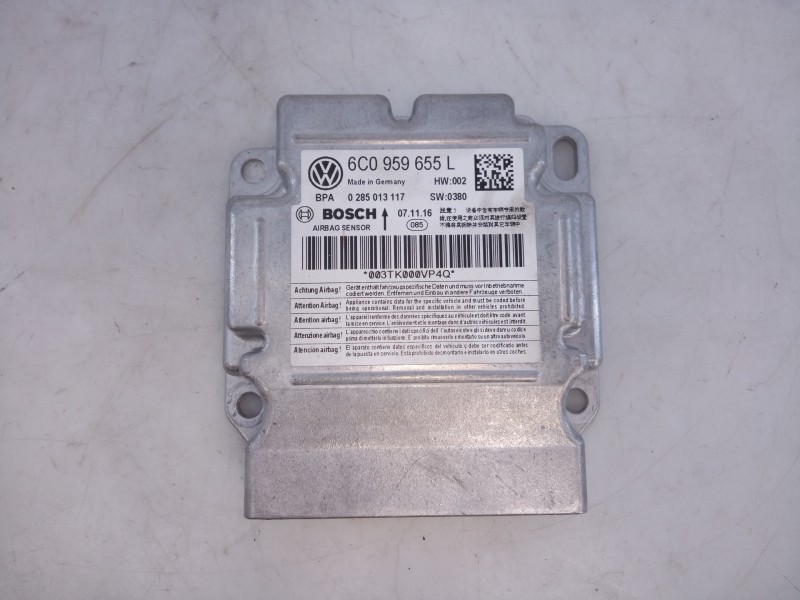Recambio de centralita airbag para seat toledo (kg3) reference referencia OEM IAM 6C0959655L 0285013117 E2-A1-39-7