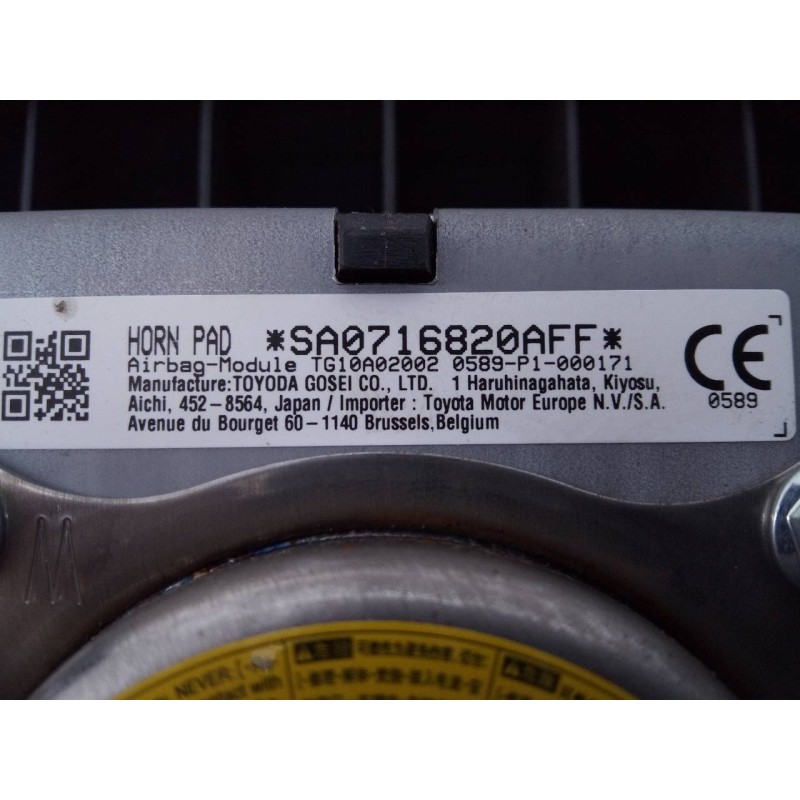 Recambio de airbag delantero izquierdo para toyota prius+ eco referencia OEM IAM SA0716820AFF  E2-B4-39-1