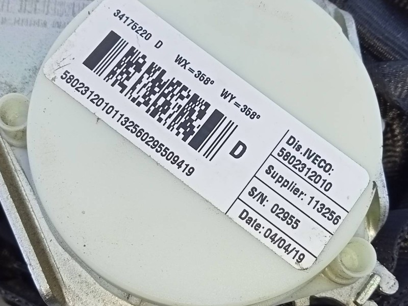 Recambio de cinturon seguridad delantero derecho para iveco daily furgón fg h2 33 s ... v batalla 3520 referencia OEM IAM 580231