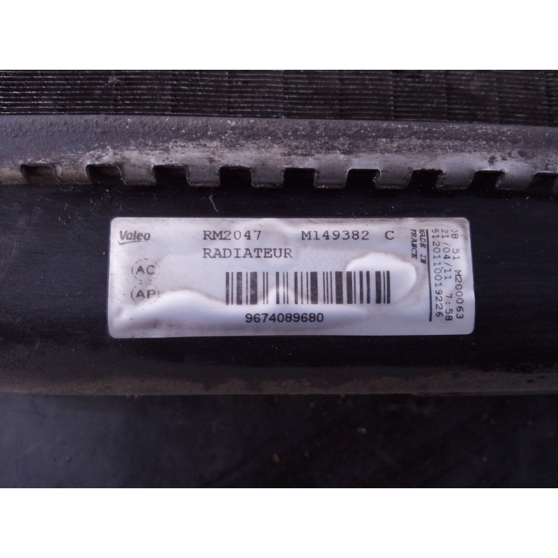 Recambio de radiador agua para citroën c4 lim. business referencia OEM IAM 9674089680  P2-B6-8