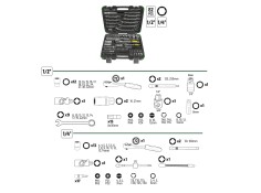 Recambio de juego herramientas de carraca para universal herramientas estuche de herramientas de 82 piezas con vasos hexagonales