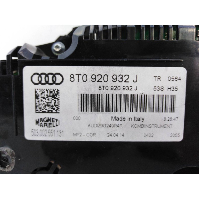 Recambio de cuadro instrumentos para audi a5 sportback (8t) 2.0 tdi (110kw) referencia OEM IAM 8T0920932J  E2-A1-24-9