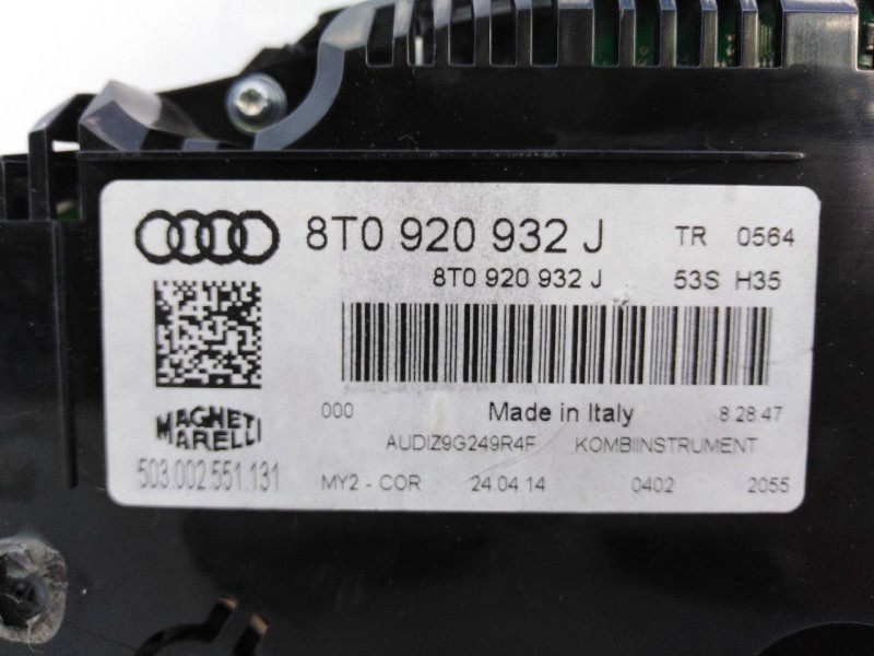 Recambio de cuadro instrumentos para audi a5 sportback (8t) 2.0 tdi (110kw) referencia OEM IAM 8T0920932J  E2-A1-24-9