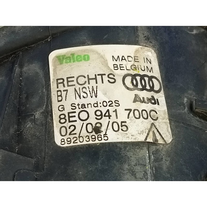 Recambio de faro antiniebla derecho para audi a4 avant (8e) referencia OEM IAM 8E0941700C  E1-B6-55-2