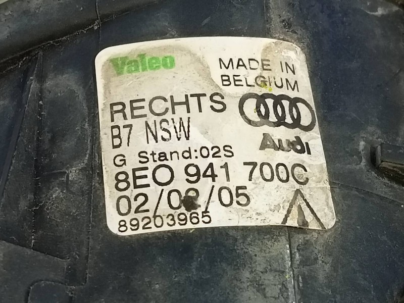 Recambio de faro antiniebla derecho para audi a4 avant (8e) referencia OEM IAM 8E0941700C  E1-B6-55-2