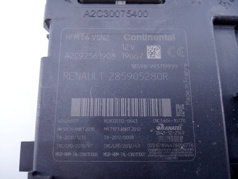 Recambio de modulo electronico para renault clio iv dynamique referencia OEM IAM 285905280R  E2-A1-33-2