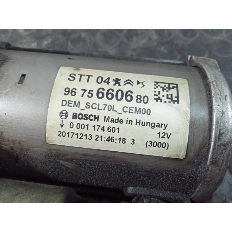 Recambio de motor arranque para peugeot 308 active referencia OEM IAM 9675660680  P3-A10-18-2