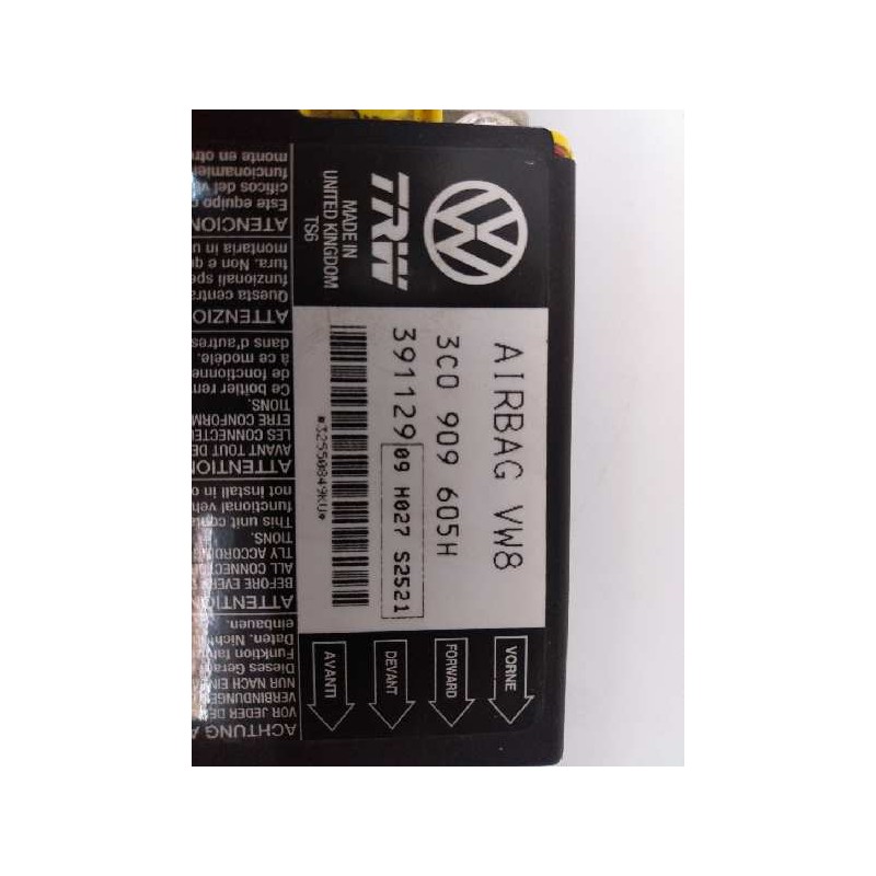 Recambio de centralita airbag para seat leon (1p1) sport referencia OEM IAM 3C0959605H 39112909H027S2521 