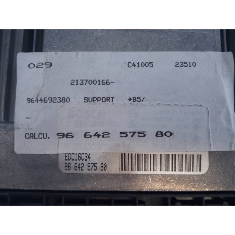 Recambio de centralita motor uce para citroën c4 berlina collection referencia OEM IAM 9644692380 9664257580 E3-B4-9-4