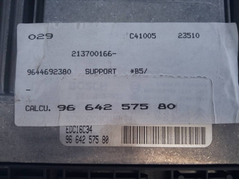 Recambio de centralita motor uce para citroën c4 berlina collection referencia OEM IAM 9644692380 9664257580 E3-B4-9-4