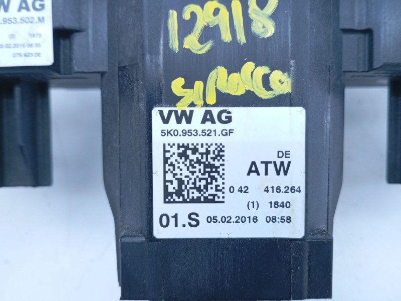 Recambio de mando intermitentes para volkswagen scirocco (138) r-line referencia OEM IAM 5K0953521GF 5K0953502M 