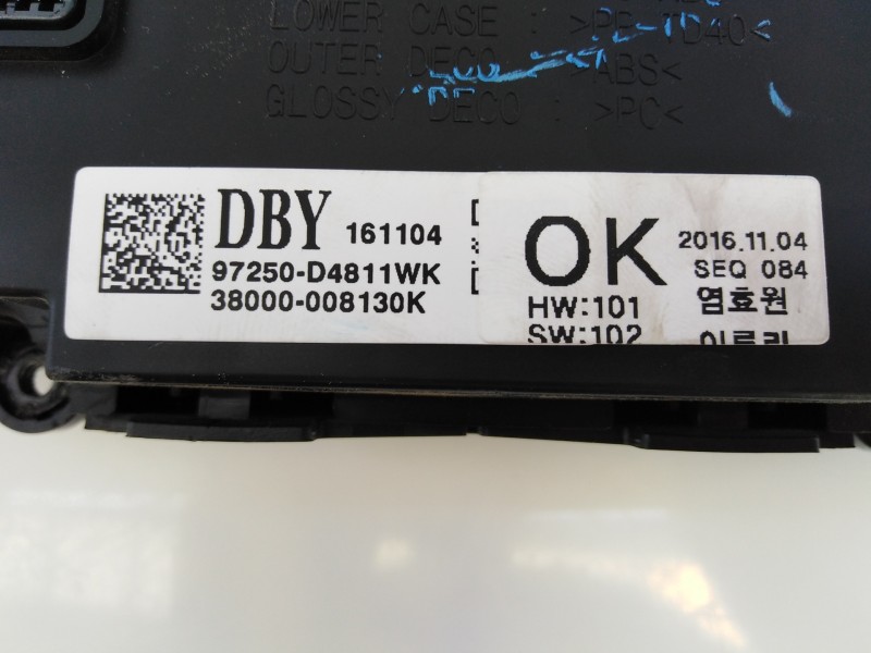 Recambio de mando climatizador para kia optima emotion referencia OEM IAM 97250D4811 38000008130 E3-A3-25-2