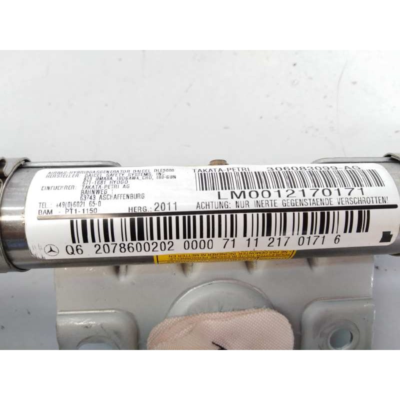 Recambio de airbag cortina delantero derecho para mercedes-benz clase clk (w207) coupe e 250 cdi blueefficiency (207.303) refere