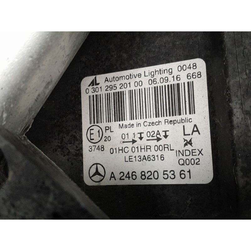 Recambio de faro izquierdo para mercedes-benz clase b sports tourer (w246, w242) b 180 cdi / d (246.212) referencia OEM IAM A246