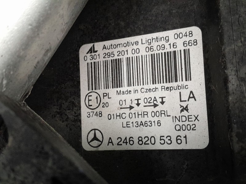 Recambio de faro izquierdo para mercedes-benz clase b sports tourer (w246, w242) b 180 cdi / d (246.212) referencia OEM IAM A246