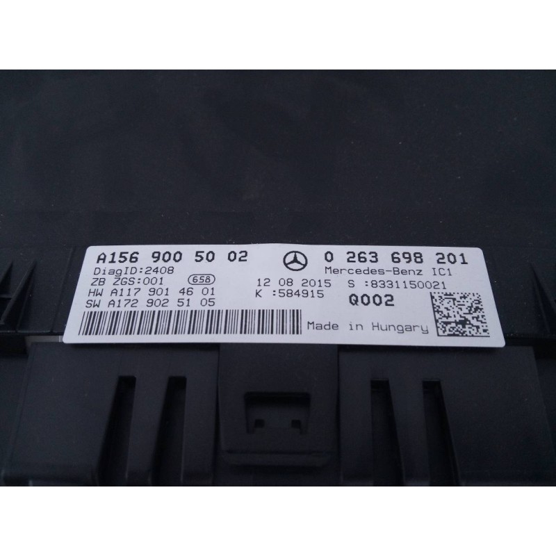 Recambio de cuadro instrumentos para mercedes-benz clase gla (w156) gla 220 cdi 4-matic (156.905) referencia OEM IAM A1569005002