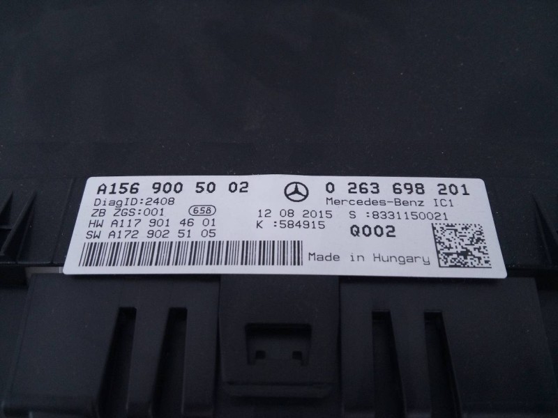 Recambio de cuadro instrumentos para mercedes-benz clase gla (w156) gla 220 cdi 4-matic (156.905) referencia OEM IAM A1569005002