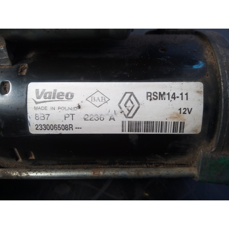 Recambio de motor arranque para dacia duster laureate 4x2 referencia OEM IAM 233006508R  P3-A7-19-3