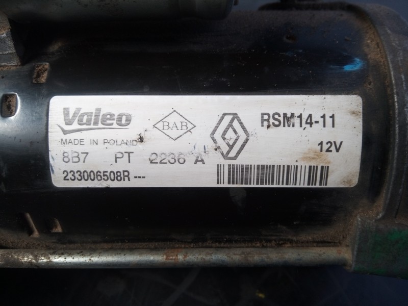 Recambio de motor arranque para dacia duster laureate 4x2 referencia OEM IAM 233006508R  P3-A7-19-3