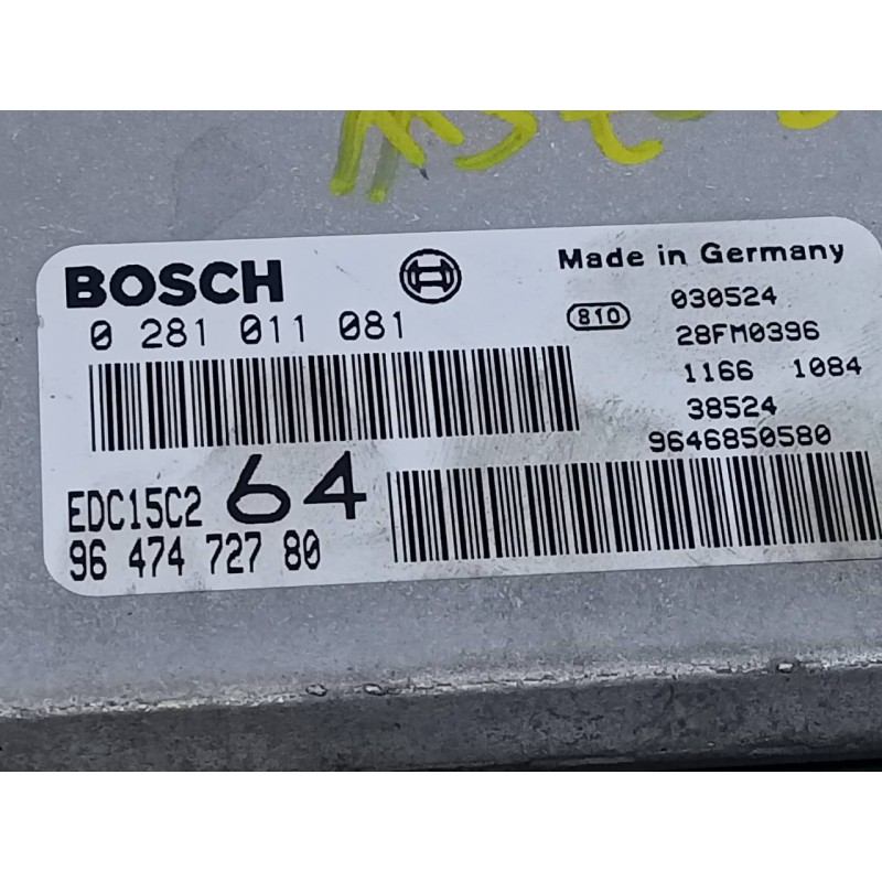 Recambio de centralita motor uce para peugeot 307 break / sw (s1) sw clim referencia OEM IAM 9647472780 0281011081 E3-B2-40-2