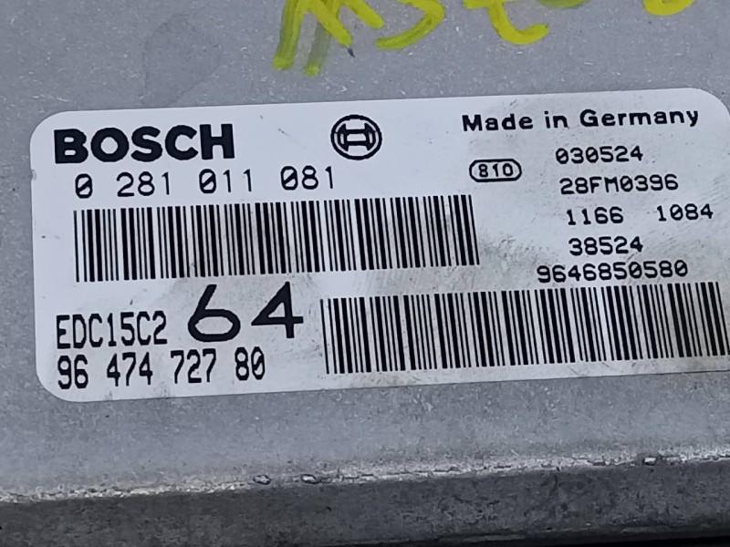 Recambio de centralita motor uce para peugeot 307 break / sw (s1) sw clim referencia OEM IAM 9647472780 0281011081 E3-B2-40-2