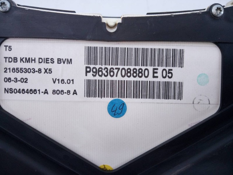 Recambio de cuadro instrumentos para peugeot 307 (s1) xs referencia OEM IAM 9636708880  E3-B2-49-3