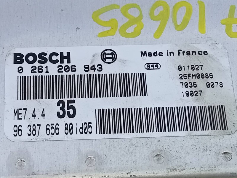 Recambio de centralita motor uce para peugeot 307 (s1) xn referencia OEM IAM 9638765680 0261206943 E3-B2-40-2