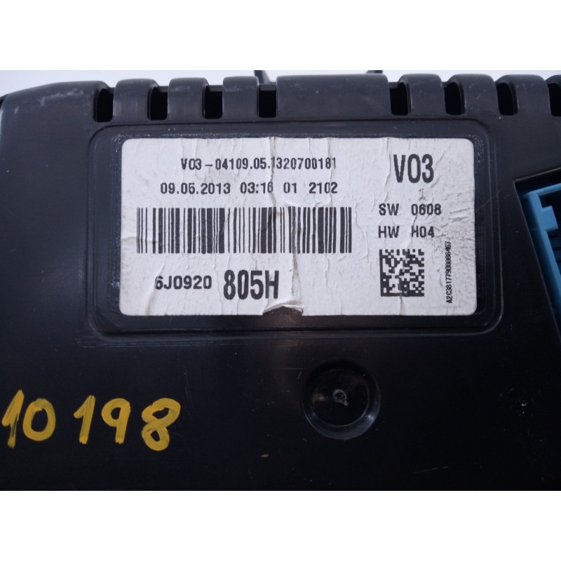 Recambio de cuadro instrumentos para seat ibiza sc (6j1) reference referencia OEM IAM 6J0920805H  E2-A1-32-3