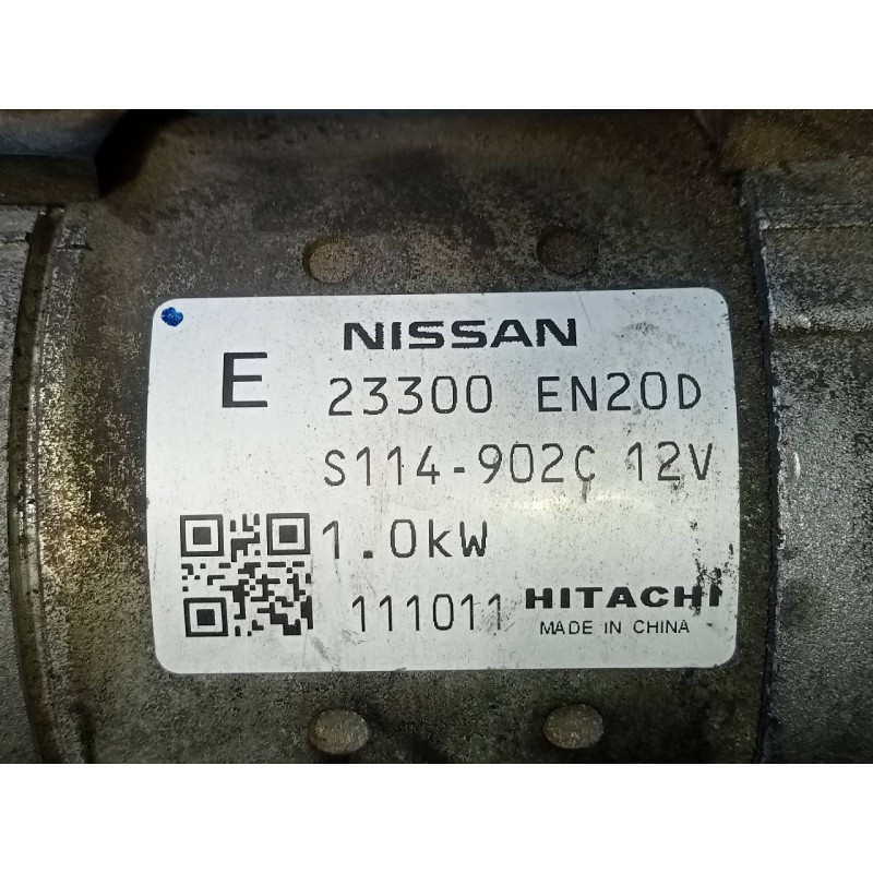 Recambio de motor arranque para nissan qashqai (j10) acenta referencia OEM IAM 23300EN20D S11490C P3-A7-12-2