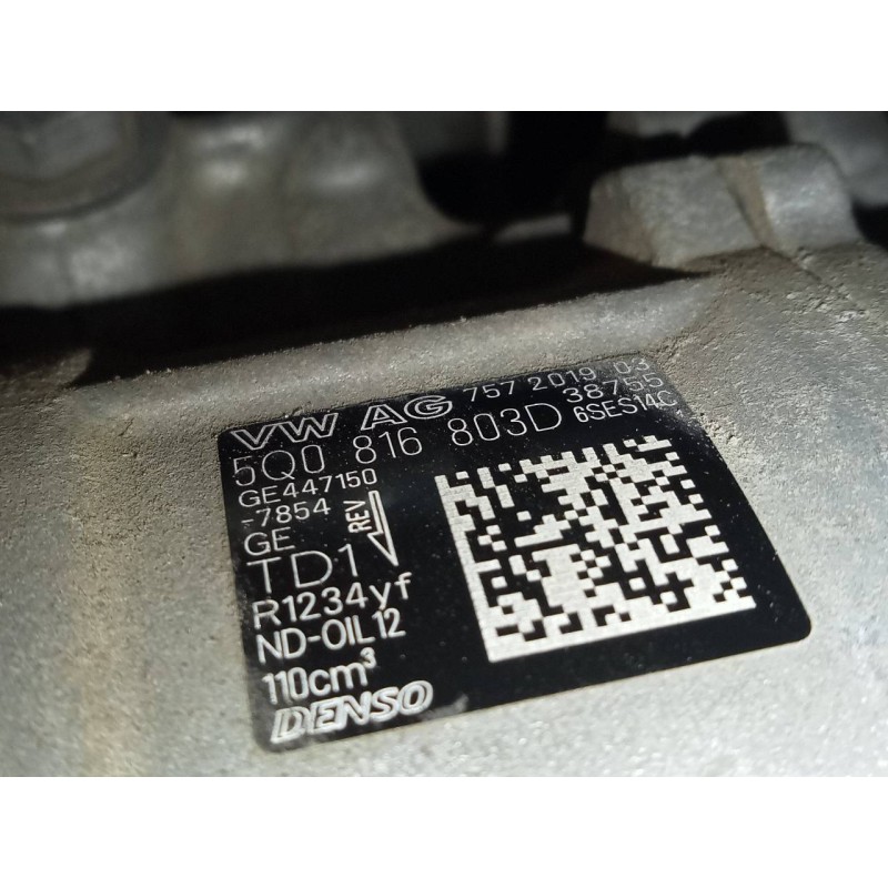 Recambio de compresor aire acondicionado para seat ibiza (kj1) style referencia OEM IAM 5Q0816803D  