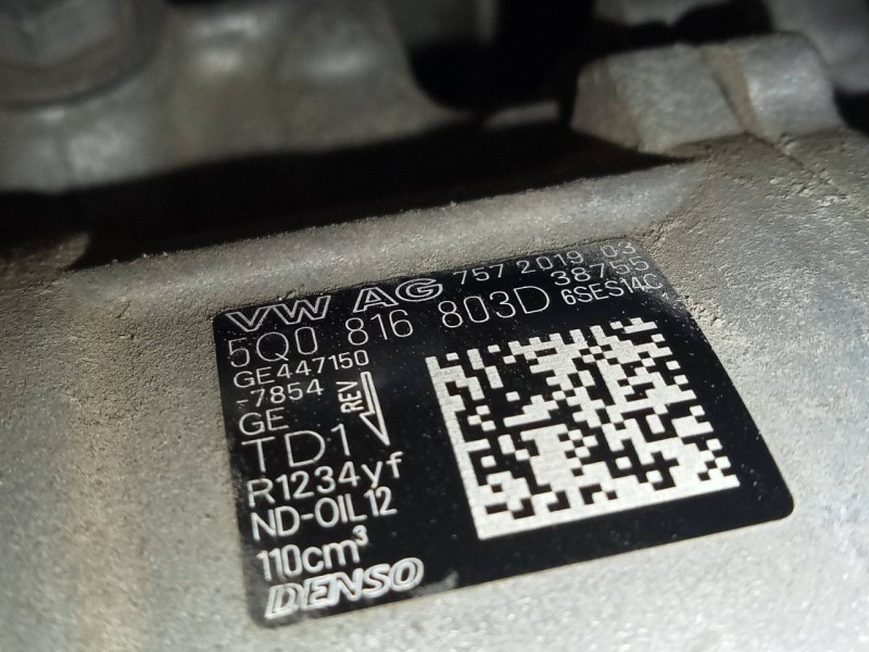 Recambio de compresor aire acondicionado para seat ibiza (kj1) style referencia OEM IAM 5Q0816803D  