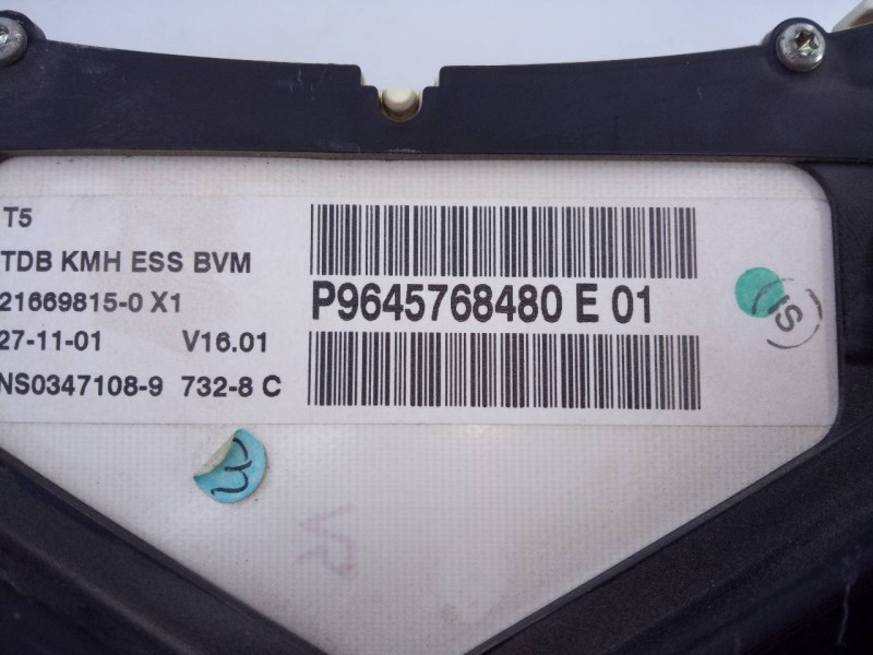 Recambio de cuadro instrumentos para peugeot 307 (s1) xn referencia OEM IAM 96457568480  E3-B2-49-3