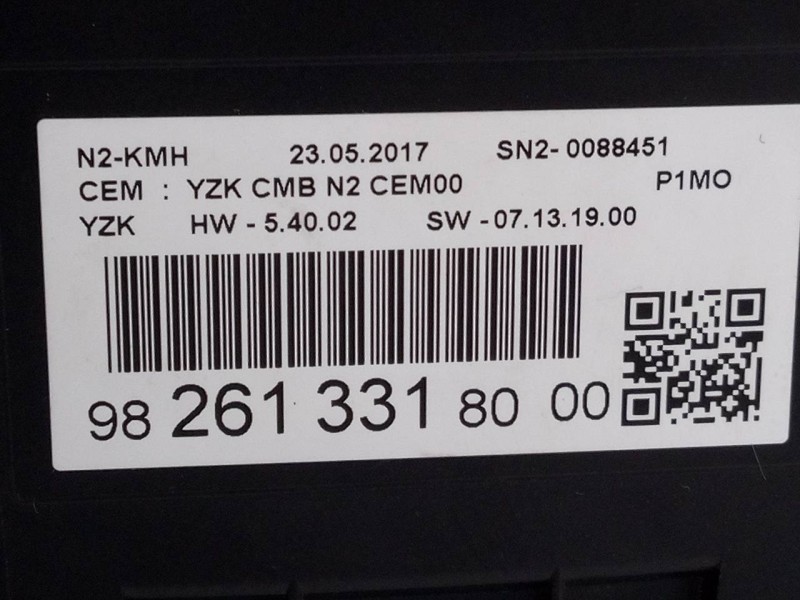 Recambio de cuadro instrumentos para opel crossland x excellence referencia OEM IAM 9826133180  E3-A5-14-4