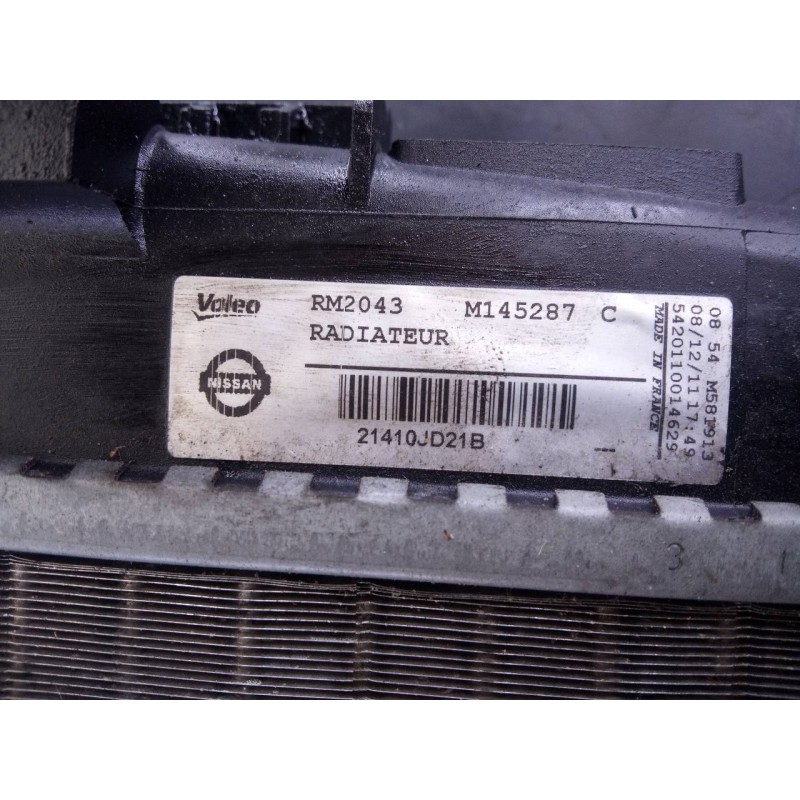 Recambio de radiador agua para nissan qashqai (j10) acenta referencia OEM IAM 21410JD21B M145287C P2-A6-14