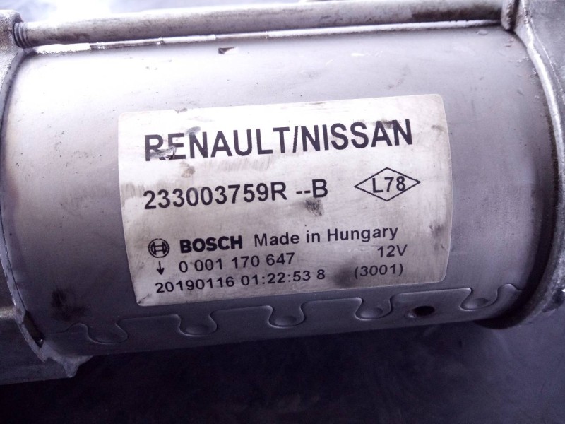 Recambio de motor arranque para dacia logan ii comfort referencia OEM IAM 233003759R  P3-A7-9-3
