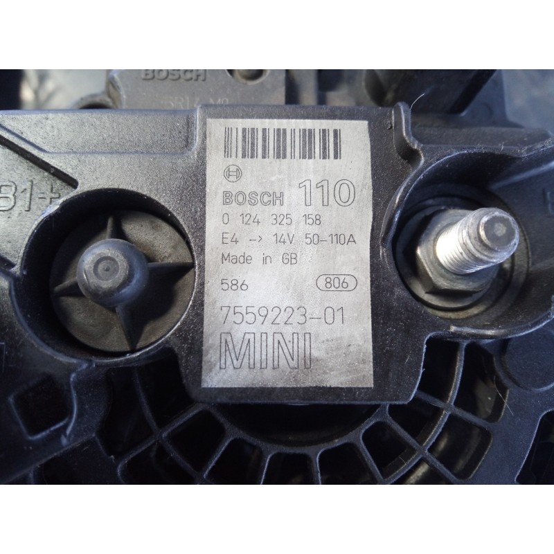 Recambio de alternador para bmw mini cabrio (r52) one referencia OEM IAM 755922301 0124325158 P3-A5-27-3