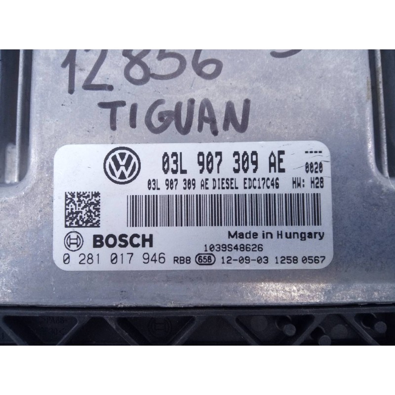 Recambio de centralita motor uce para volkswagen tiguan trendline plus referencia OEM IAM 03L907309AE 0281017946 E2-A1-18-6