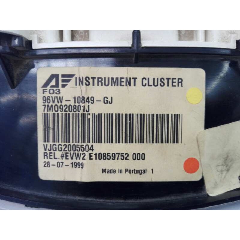 Recambio de cuadro instrumentos para seat alhambra (7v8) nostrum referencia OEM IAM 1581Y50806028 96VW10849GJ E2-A1-5-6